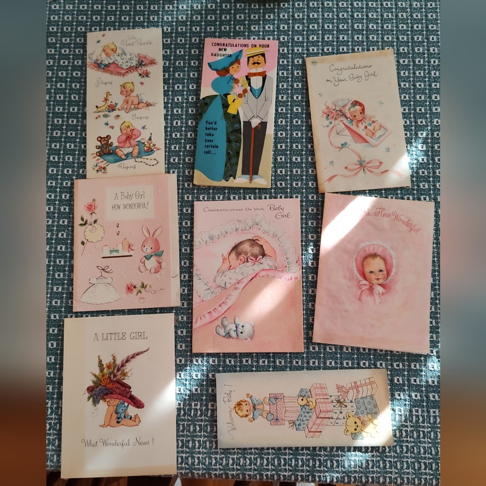 Vintage Used Baby Valentine Christmas Birthday Cards.  Approximately 97 cards - Picture 8 of 16